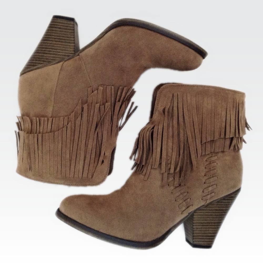 Nature Breeze | 8.5 | Stitched Fringe Boho Booties